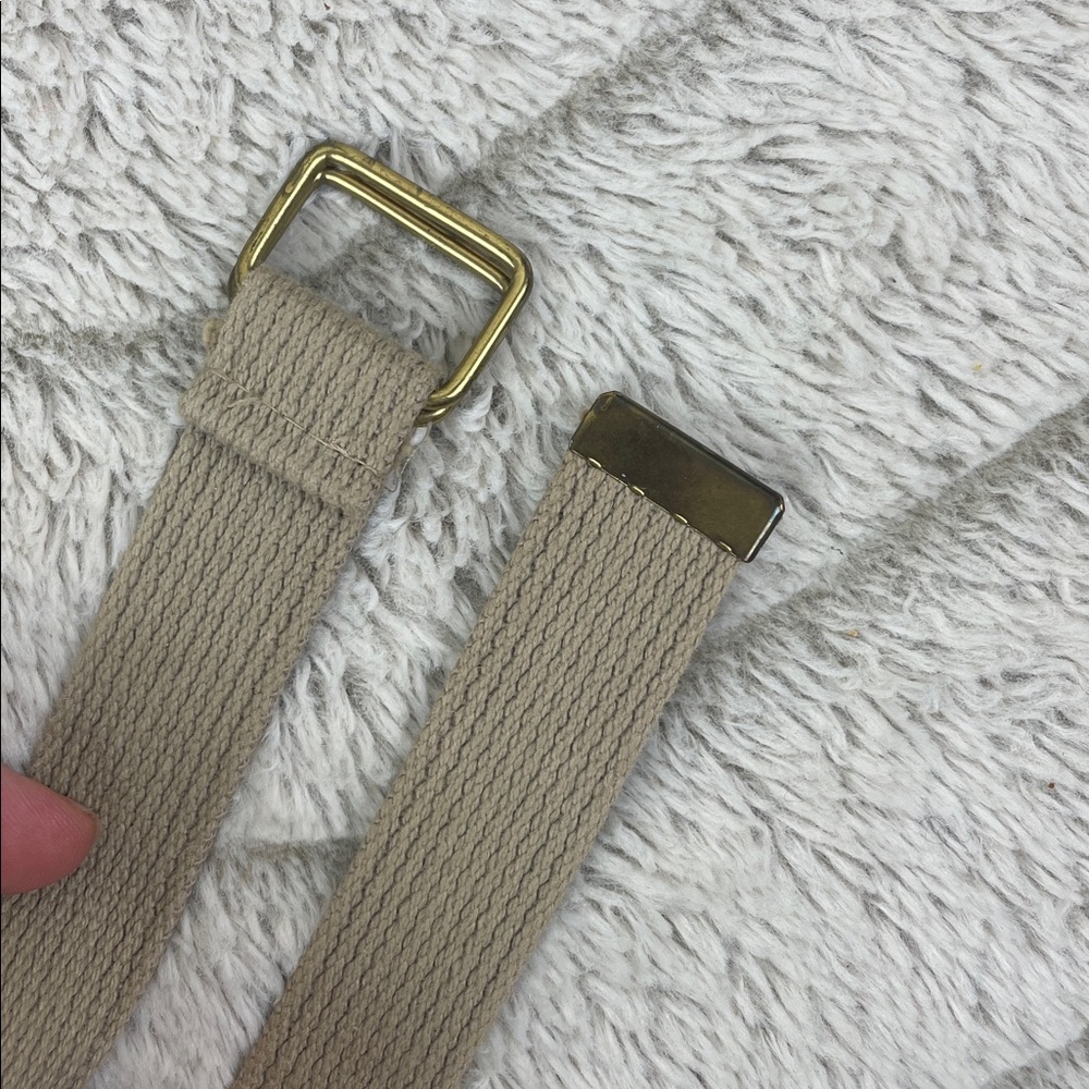Vintage Canvas Belt Strap Tan